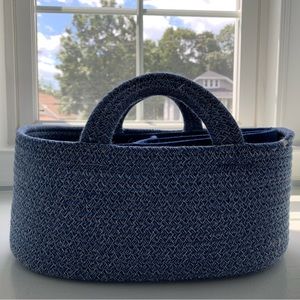 Blue diaper caddy. Like new.